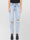 The Mannei Sara Jeans Belt Loops Distressed Detailing