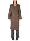 The Mannei Shamali Oversize Coat In Brown