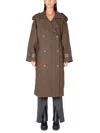 The Mannei Shamali Oversize Coat In Brown