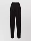 The Mannei Silk Trousers With Belt Loops And Sequin Embellishments