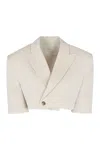 The Mannei Single-breasted One Button Jacket In Neutral