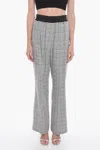 The Mannei Single-pleated District Check Pants With Elastic Waistband In Grey
