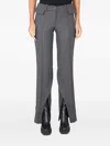 The Mannei Structured Pants Featuring Peaked Lapels In Gray