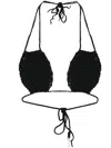 The Mannei Ter Knitted Bikini Top In Schwarz