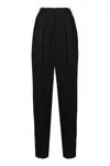 The Mannei Silk Trousers With Belt Loops And Sequin Embellishments In Black
