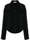 The Mannei Toledo Crochet Knit-detail Shirt In Schwarz