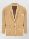 The Mannei Beige Solid Notched Lapel Blazer In Nude