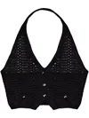 The Mannei Tya Knitted Vest In Schwarz