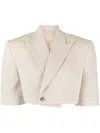 The Mannei Single-breasted One Button Jacket In Neutrals
