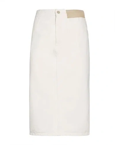 The Mannei Woman Denim Skirt Off White Size 6 Cotton