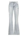 The Mannei Woman Jeans Blue Size 38 Cotton In Blue