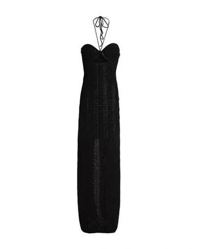 The Mannei Woman Maxi Dress Black Size 6 Cotton, Viscose