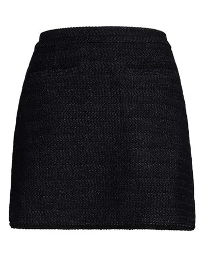 The Mannei Woman Mini Skirt Black Size 2 Cotton, Viscose
