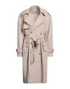 The Mannei Woman Overcoat & Trench Coat Camel Size 4 Nylon, Elastane In Beige