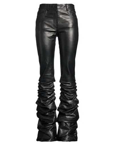 The Mannei Woman Pants Black Size 4 Leather