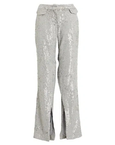 THE MANNEI THE MANNEI WOMAN PANTS LIGHT GREY SIZE 4 VISCOSE, ELASTANE
