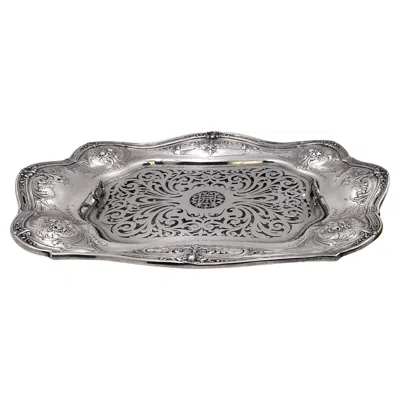 Pre-owned The Mauser Manufacturing Co. Mauser Sterling Silver Asparagus Dish In Art Nouveau Style Late 19th Century