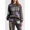 The Mayfair Group Affirmations French Terry Graphic Sweatshirt In Charcoal