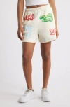 The Mayfair Group Affirmations Sweat Shorts In Cream