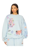 The Mayfair Group Angels All Around Crewneck Sweatshirt In Blue