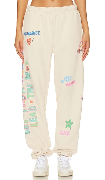 The Mayfair Group Angels All Around You Sweatpants In Neutral