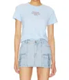 The Mayfair Group Astrology Baby Tee In Ice In Blue