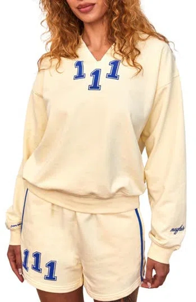 THE MAYFAIR GROUP THE MAYFAIR GROUP ATHLETIC DEPARTMENT NOTCH NECK GRAPHIC SWEATSHIRT