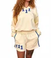 The Mayfair Group Athletic Department Shorts In Yellow In White