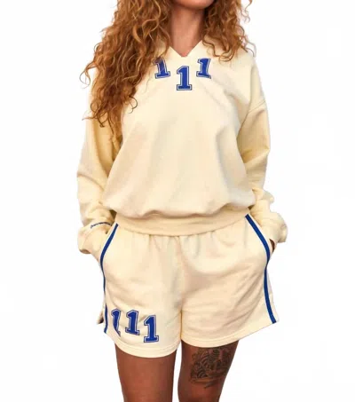The Mayfair Group Athletic Department Shorts In Yellow In White