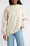 The Mayfair Group Better Place Embroidered Graphic Sweatshirt In Cream