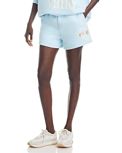 The Mayfair Group Your Emotions Are Valid Sweat Shorts In Baby Blue