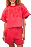 The Mayfair Group Empathy Always Elbow Sleeve Graphic Sweatshirt In Red
