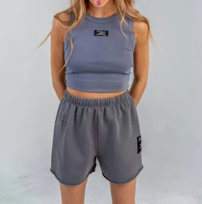 The Mayfair Group Essentials Tank Top In Grey In Blue