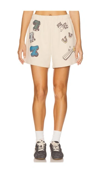 The Mayfair Group Feeling Lucky Sweatshorts In Neutral