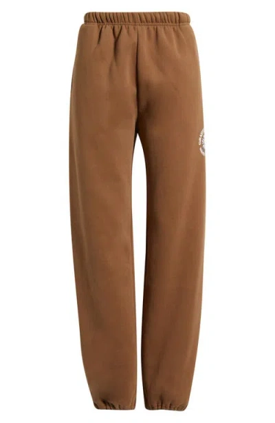 The Mayfair Group Gratitude Grows Fleece Graphic Joggers In Brown
