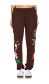 The Mayfair Group It's All Gonna Work Out Sweatpant In Chocolate