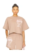 The Mayfair Group It Costs $0 Crop T-shirt In Brown
