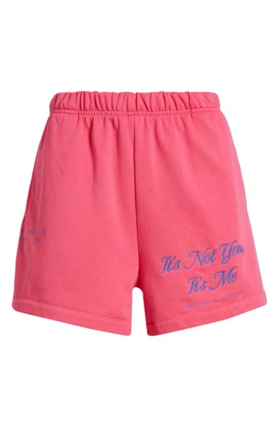 The Mayfair Group It's Not You Graphic Sweat Shorts In Pink