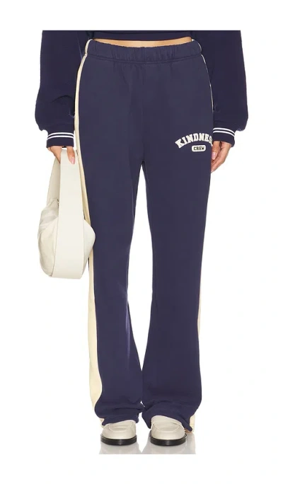 The Mayfair Group Kindness Crew Wide Leg Sweatpants In Navy