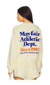 The Mayfair Group Mayfair Athletic Dept Crewneck In Yellow,cream