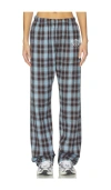 The Mayfair Group On Cloud Nine Wide Leg Plaid Pants In Multi