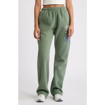 The Mayfair Group Scan To Relax Straight Leg Sweatpants In Green/heather Grey