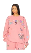 The Mayfair Group X Iscreamcolour Somebody Loves You Fleece Graphic Sweatshirt In Pink