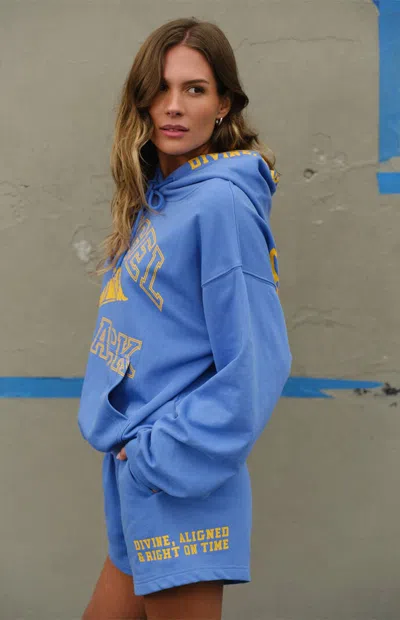 The Mayfair Group Women's Angel Track Sweat Shorts In Blue