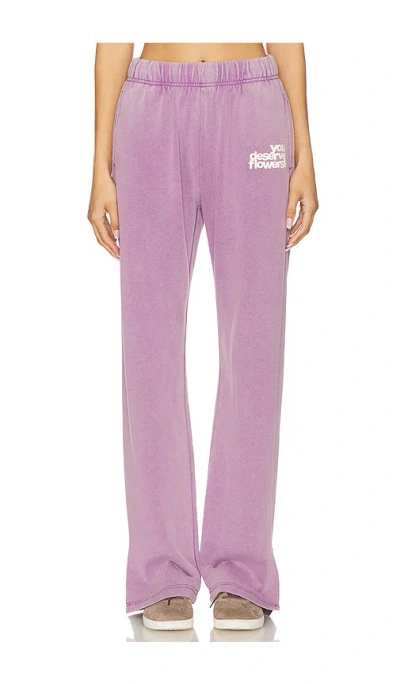 The Mayfair Group You Deserve Flowers Sweatpant In Purple