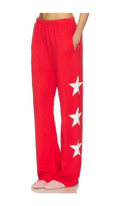 The Mayfair Group You're A Star Wide Leg Sweatpants In Red