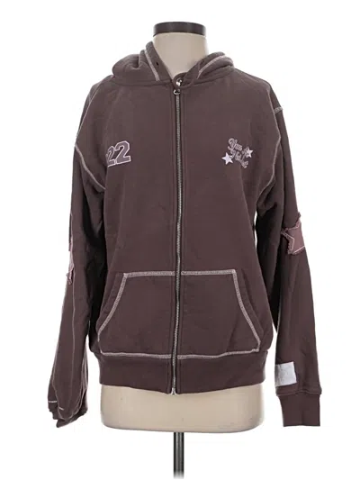 Pre-owned The Mayfair Group Zip Up Hoodie In Brown