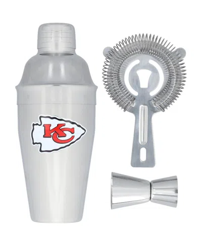The Memory Company Kansas City Chiefs Stainless Steel Shaker, Strainer Set In Transparent