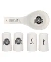 The Memory Company Ohio State Buckeyes Artisan Kitchen Gift Set, 3-piece In White