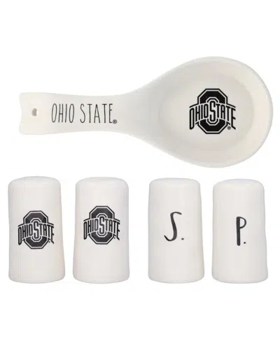 The Memory Company Ohio State Buckeyes Artisan Kitchen Gift Set, 3-piece In White